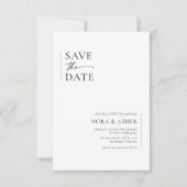Simple Elegant Text and Photo | Monogram Wedding Save The Date (Voorkant)