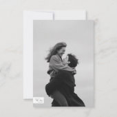 Simple Elegant Text and Photo | Monogram Wedding Save The Date (Achterkant)