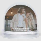 Simple Elegant Text and Photo | Wedding Sneeuwbol (Voorkant)