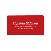 Simple Elegant Texture Red Label (Voorkant)