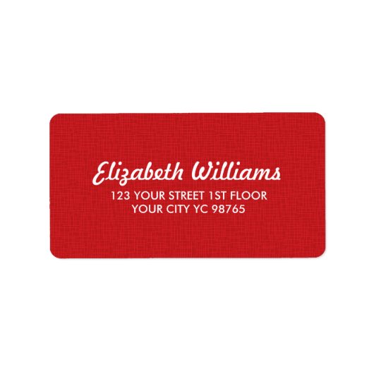 Simple Elegant Texture Red Label (Voorkant)