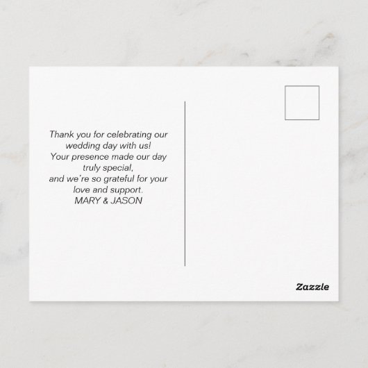 Simple Elegant Thank You Card Briefkaart (Achterkant)