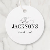 Simple Elegant Timeless Typography Wedding Bedankjes Labels (Voorkant)