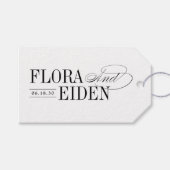 Simple Elegant Timeless Typography Wedding Favor Cadeaulabel (Voorkant (Horizontaal))