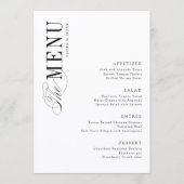 Simple Elegant Timeless Typography Wedding Menu (Voorkant)