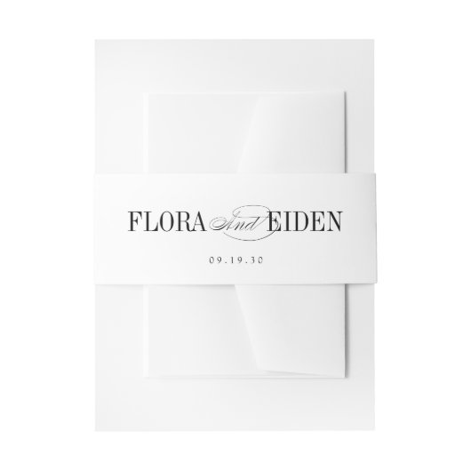 Simple Elegant Timeless Typography Wedding Uitnodigingen Wikkel (Voorkant Voorbeeld)