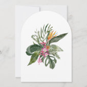 Simple Elegant Tropical 90th Birthday Kaart (Achterkant)