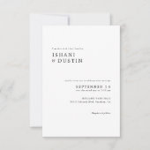 Simple Elegant Typography Wedding Kaart (Voorkant)