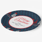 Simple Elegant Ugly Christmas | Family Custom Name Papieren Bordje (Gekanteld)