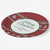 Simple Elegant Ugly Christmas | Family Custom Name Papieren Bordje (Gekanteld)