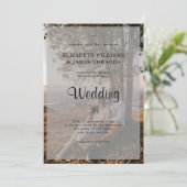 Simple Elegant Verloving Photo Wedding Kaart (Staand voorkant)