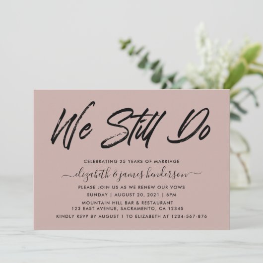 Simple Elegant Vow Renewal Kaart (Staand voorkant)