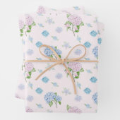 Simple Elegant Watercolor Hydrangea Flowers Inpakpapier Vel (In situ)