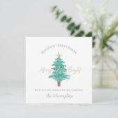 Simple Elegant Watercolor Tree Non-Photo Feestdagenkaart (Staand voorkant)