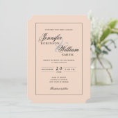 Simple Elegant Weddenschap Blush Script Kaart (Staand voorkant)