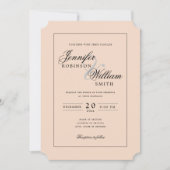 Simple Elegant Weddenschap Blush Script Kaart (Voorkant)