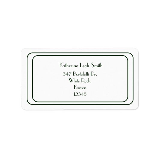 Simple Elegant Wedding Address Etiket (Voorkant)