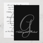 SImple Elegant Wedding Invitations Kaart (Voorkant / Achterkant)