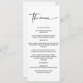 Simple Elegant Wedding Menu Sjabloon (Voorkant / Achterkant)