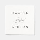 Simple Elegant Wedding Napkins Servet (Voorkant)