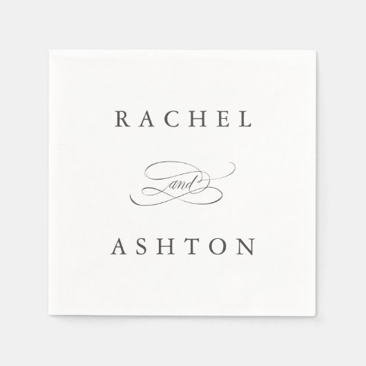 Simple Elegant Wedding Napkins Servet (Voorkant)