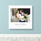 Simple Elegant Wedding Photo Canvas Afdruk (Insitu (Houten vloer))