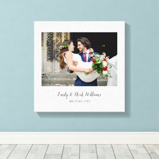 Simple Elegant Wedding Photo Canvas Afdruk (Insitu (Houten vloer))