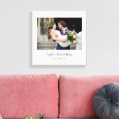 Simple Elegant Wedding Photo Canvas Afdruk (Insitu (Woonkamer))