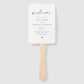 Simple Elegant Wedding Program Handwaaier (Voorkant)