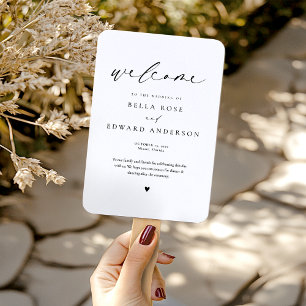 Simple Elegant Wedding Program Handwaaier
