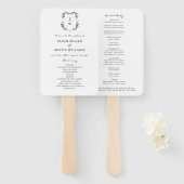 Simple Elegant Wedding Program Handwaaier (Voorkant en achterkant)