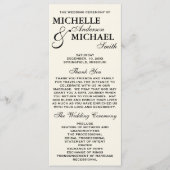 Simple Elegant Wedding Program Programmakaart (Voorkant)