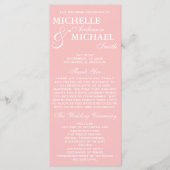 Simple Elegant Wedding Program Programmakaart (Voorkant)