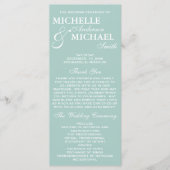 Simple Elegant Wedding Program Programmakaart (Voorkant)