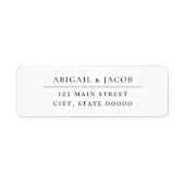 Simple Elegant Wedding Return Address Etiket (Voorkant)