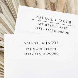 Simple Elegant Wedding Return Address Etiket