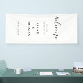 Simple elegant Welcome to our wedding Spandoek (Beurs)
