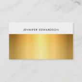 Simple elegant white gold professional visitekaartje (Voorkant)