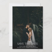 Simple Elegant White Typography Photo Wedding STD Kaart (Voorkant)