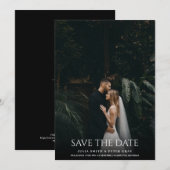 Simple Elegant White Typography Photo Wedding STD Kaart (Voorkant / Achterkant)