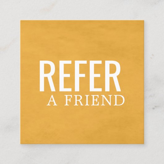 Simple Elegant Yellow White Reference Kaart (Voorkant)