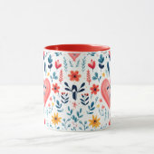 SIMPLE ELIGANT RED FLORAL AND HEART VALENTINE'S MOK (Midden)