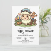 Simple Enchanted Sheep Baby shower Kaart (Staand voorkant)