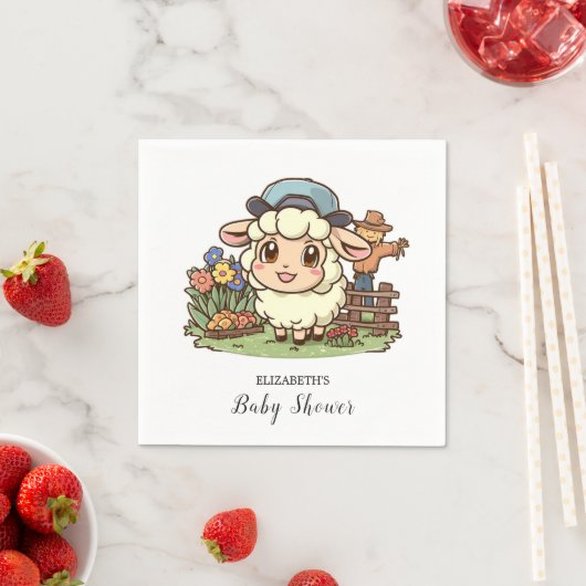 Simple Enchanted Sheep Baby shower Servet (Insitu)