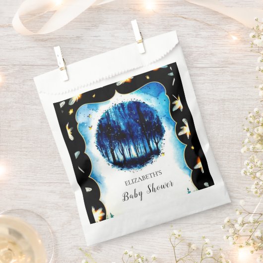 Simple Enchanted Woodland Baby shower Bedankzakje (Geknipt)