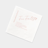 Simple Engagement Party Fun facts Name Wedding  Folie Servetten (Links)