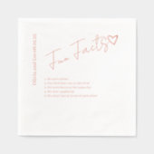 Simple Engagement Party Fun facts Name Wedding  Folie Servetten (Voorkant)