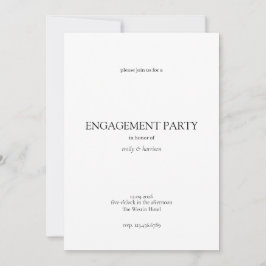 Simple Engagement Party Invitation Kaart