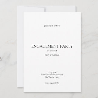 Simple Engagement Party Invitation Kaart