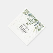 Simple Eucalyptus Greenery Baby shower Napkins Servet (Hoek)